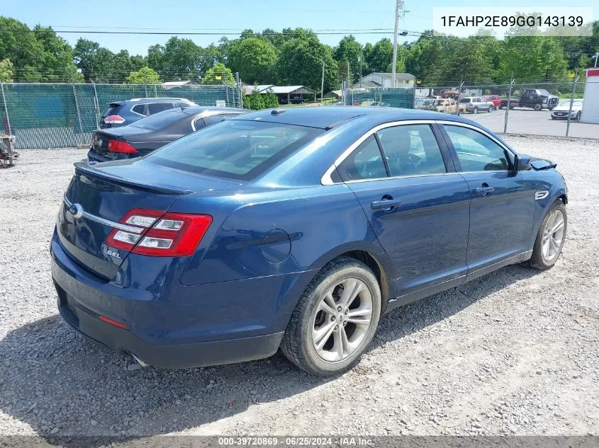 2016 Ford Taurus Sel VIN: 1FAHP2E89GG143139 Lot: 39720869