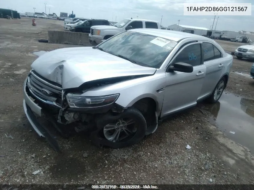 1FAHP2D86GG121567 2016 Ford Taurus Se