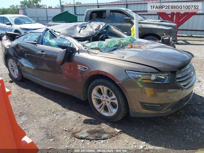 1FAHP2E88GG100752 2016 Ford Taurus Sel