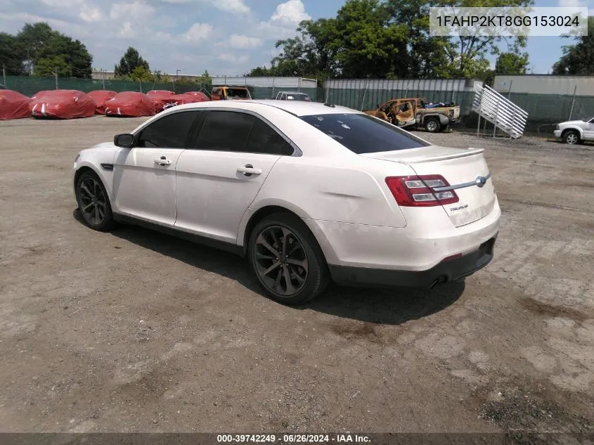 2016 Ford Taurus Sho VIN: 1FAHP2KT8GG153024 Lot: 39742249