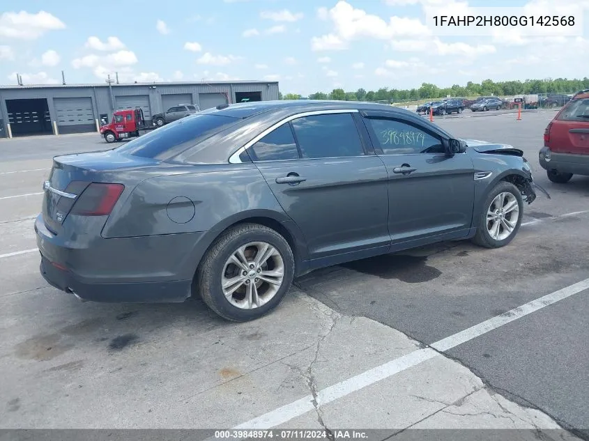 2016 Ford Taurus Sel VIN: 1FAHP2H80GG142568 Lot: 39848974