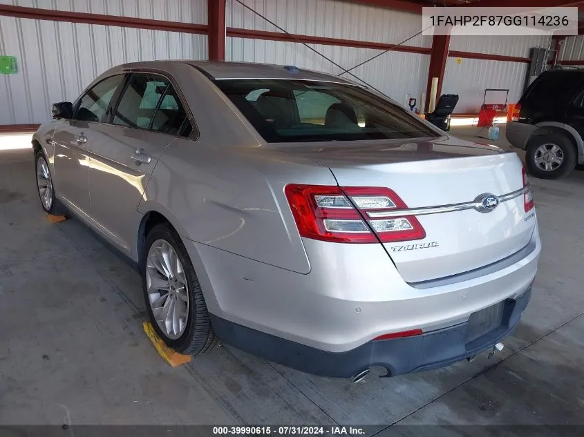 1FAHP2F87GG114236 2016 Ford Taurus Limited