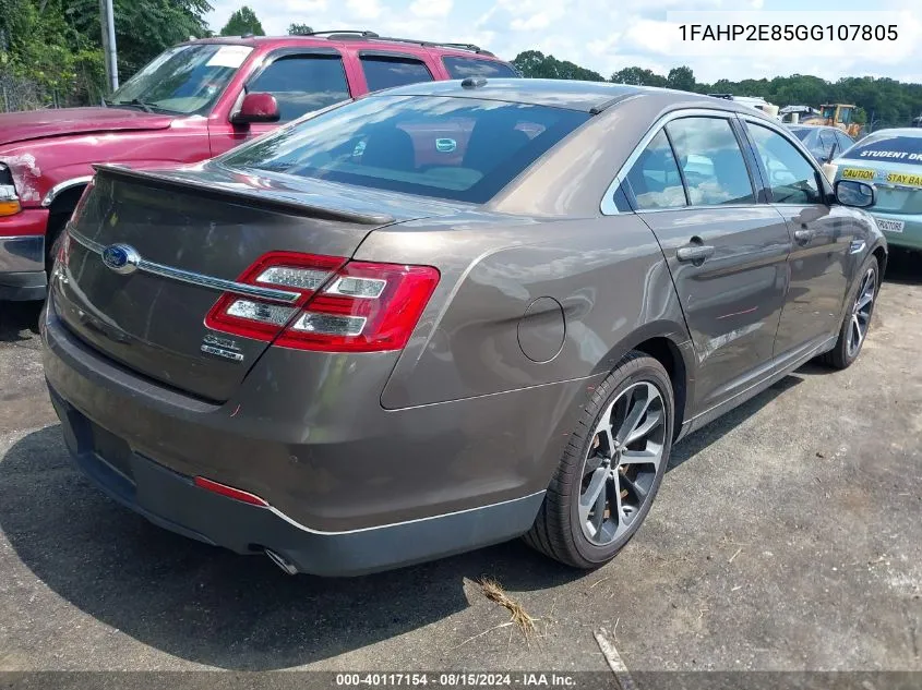 2016 Ford Taurus Sel VIN: 1FAHP2E85GG107805 Lot: 40117154