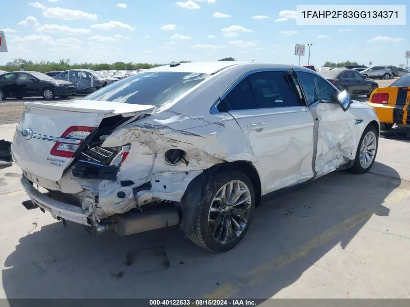 1FAHP2F83GG134371 2016 Ford Taurus Limited