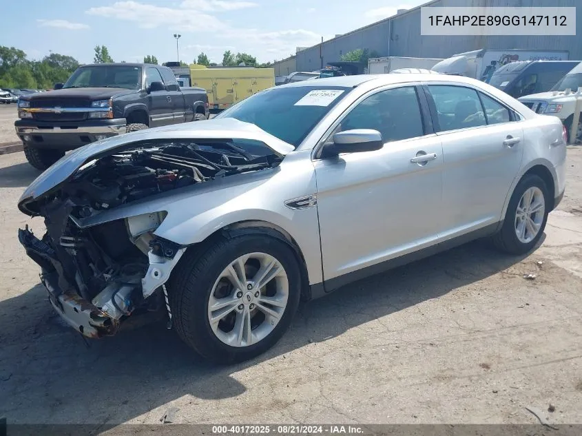 2016 Ford Taurus Sel VIN: 1FAHP2E89GG147112 Lot: 40172025