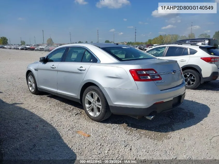 1FAHP2D80GG140549 2016 Ford Taurus Se