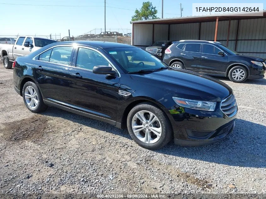 1FAHP2D84GG142644 2016 Ford Taurus Se