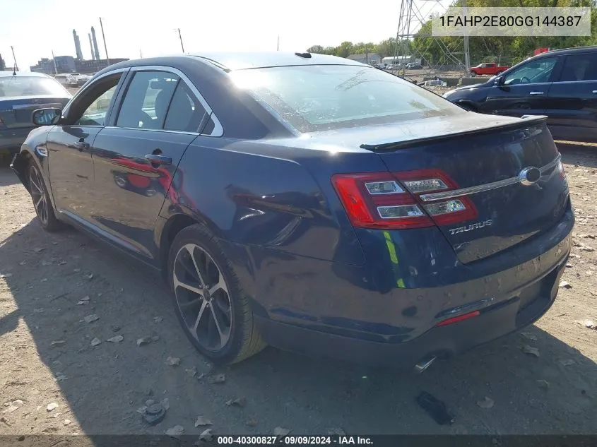 1FAHP2E80GG144387 2016 Ford Taurus Sel