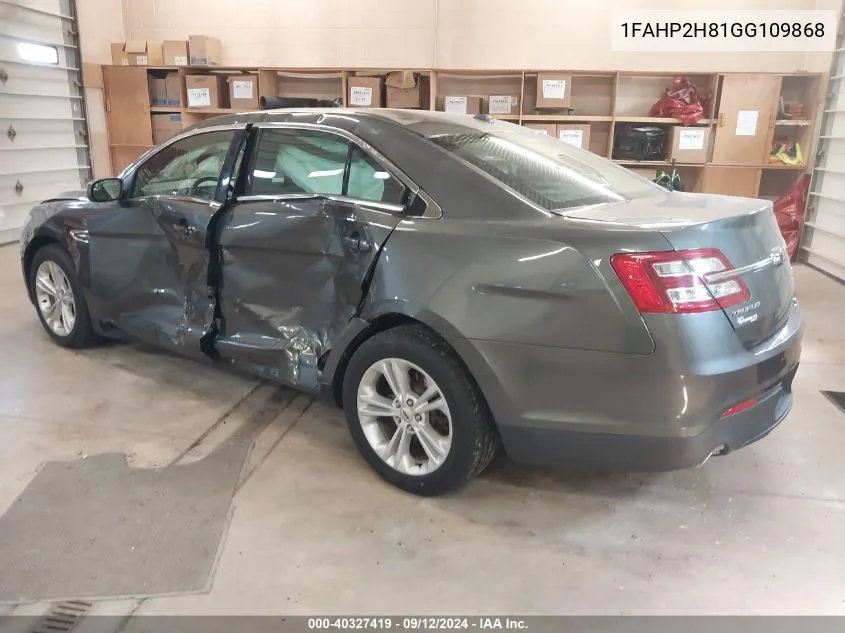 1FAHP2H81GG109868 2016 Ford Taurus Sel