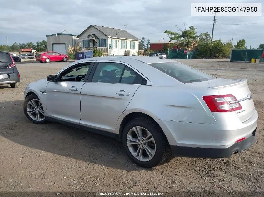 1FAHP2E85GG147950 2016 Ford Taurus Sel