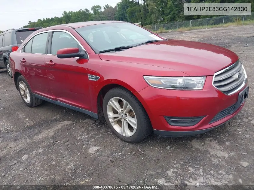 1FAHP2E83GG142830 2016 Ford Taurus Sel