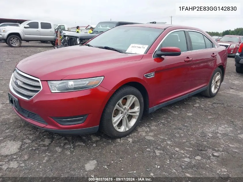 1FAHP2E83GG142830 2016 Ford Taurus Sel