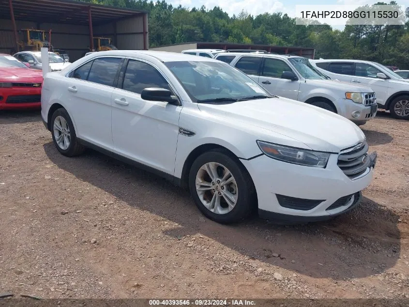 2016 Ford Taurus Se VIN: 1FAHP2D88GG115530 Lot: 40393546