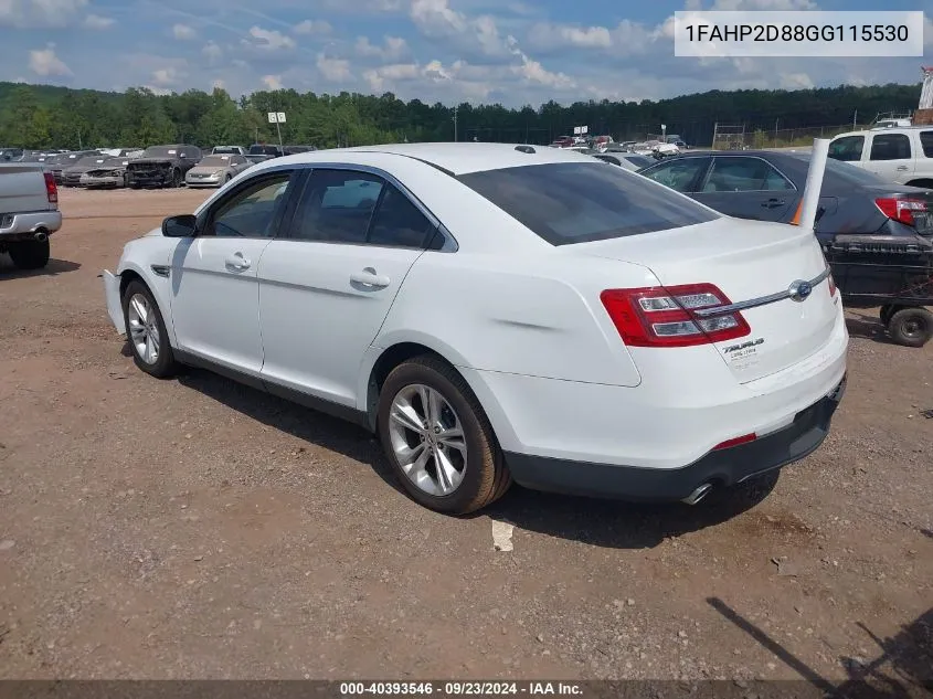 2016 Ford Taurus Se VIN: 1FAHP2D88GG115530 Lot: 40393546