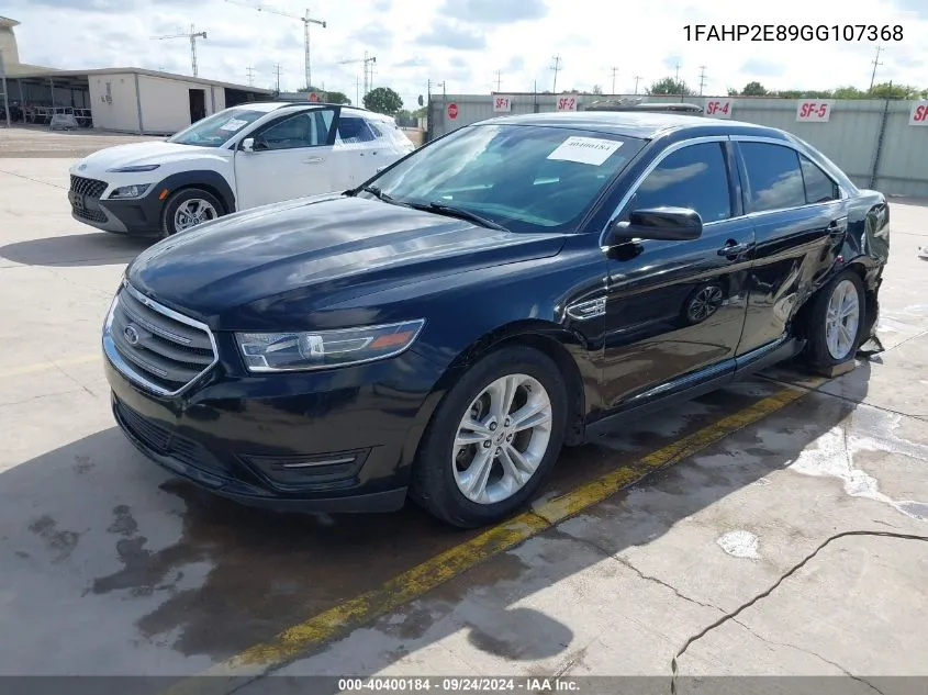 2016 Ford Taurus Sel VIN: 1FAHP2E89GG107368 Lot: 40400184