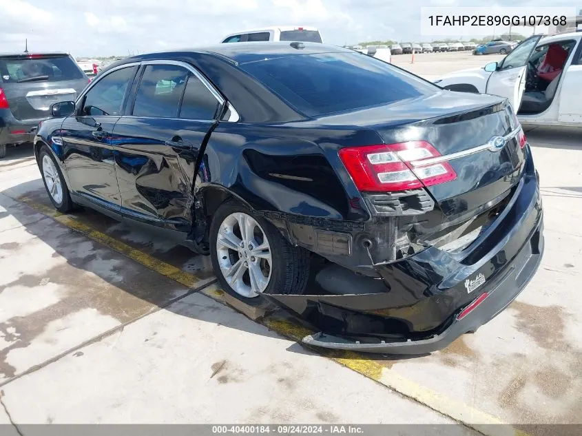 1FAHP2E89GG107368 2016 Ford Taurus Sel