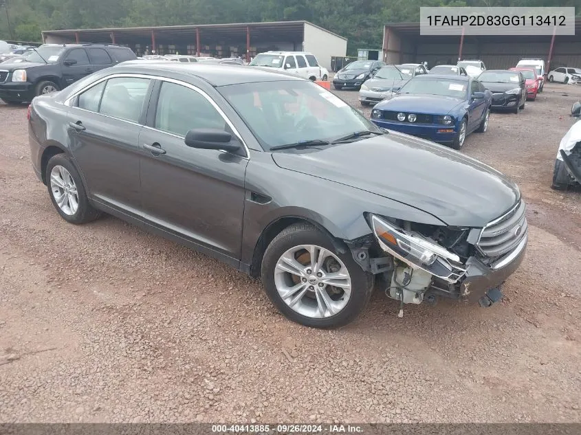 2016 Ford Taurus Se VIN: 1FAHP2D83GG113412 Lot: 40413885