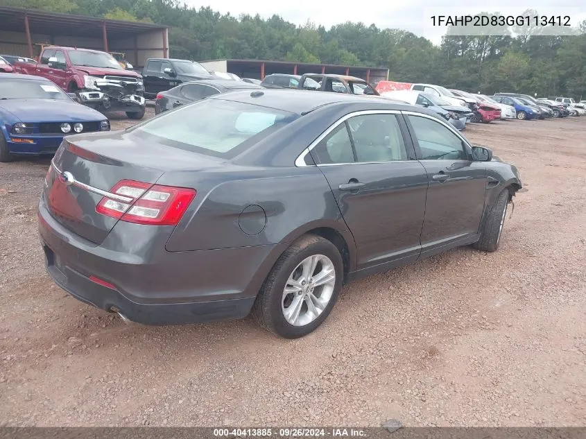 1FAHP2D83GG113412 2016 Ford Taurus Se