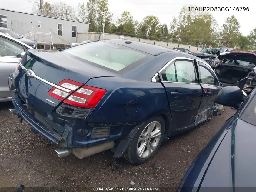 2016 Ford Taurus Se VIN: 1FAHP2D83GG146796 Lot: 40454581