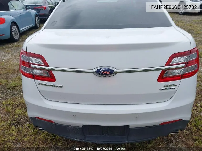 2016 Ford Taurus Sel VIN: 1FAHP2E86GG125732 Lot: 40513817