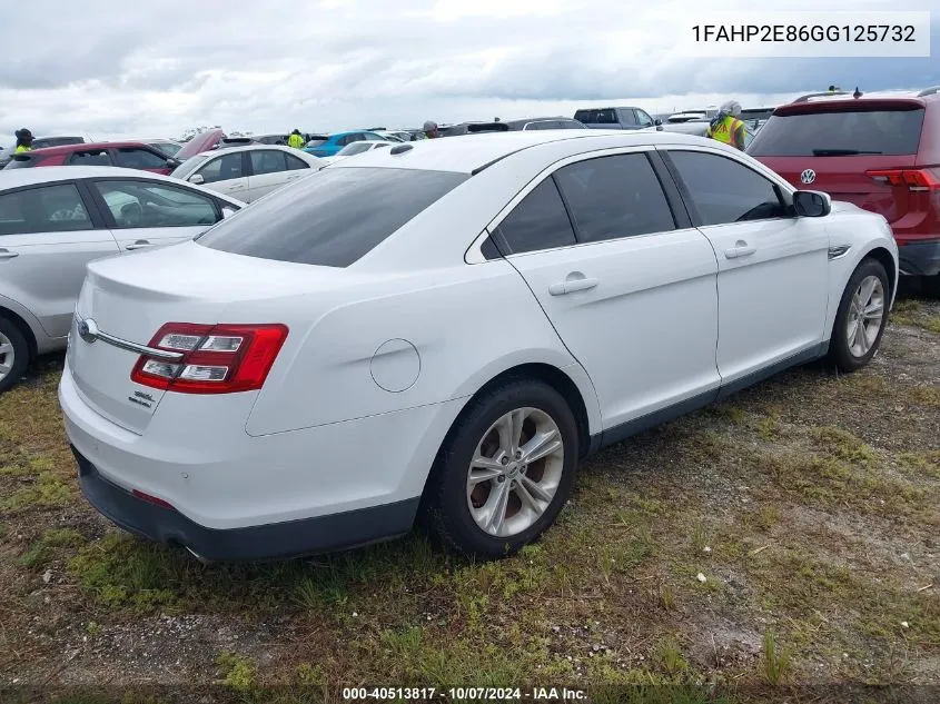 2016 Ford Taurus Sel VIN: 1FAHP2E86GG125732 Lot: 40513817