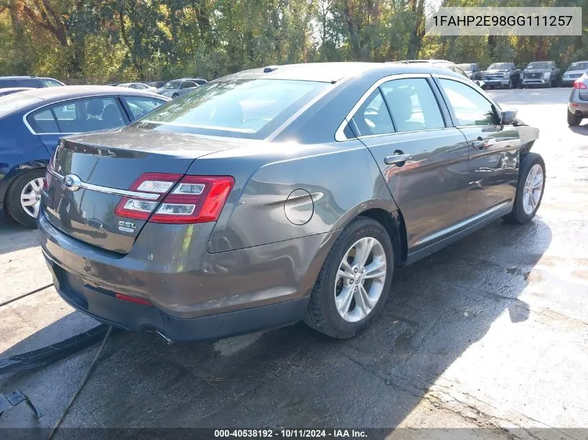 2016 Ford Taurus Sel VIN: 1FAHP2E98GG111257 Lot: 40538192