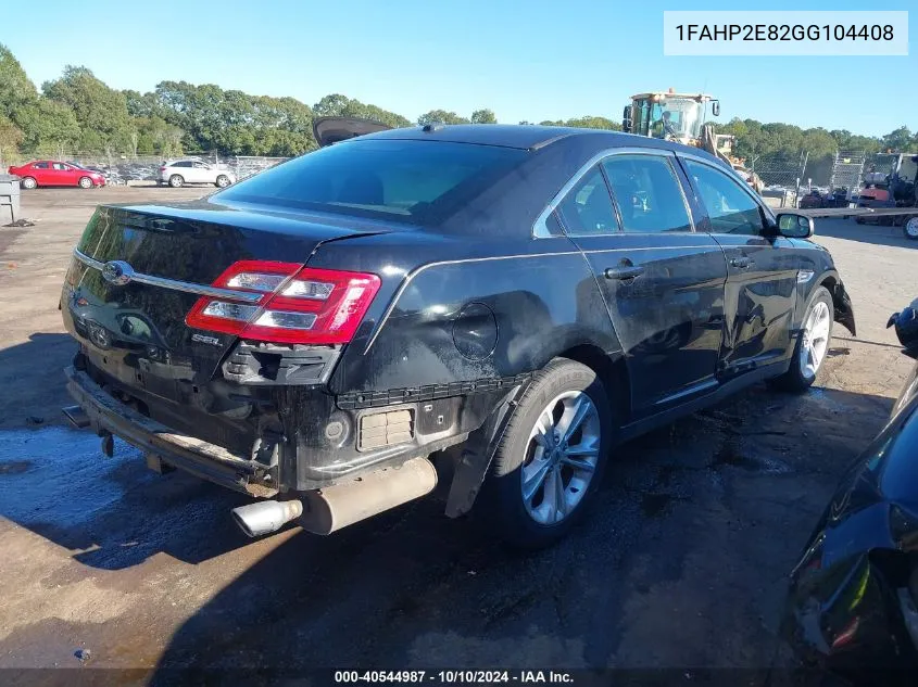 2016 Ford Taurus Sel VIN: 1FAHP2E82GG104408 Lot: 40544987