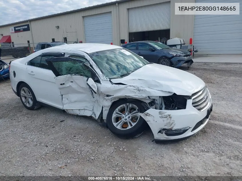 2016 Ford Taurus Sel VIN: 1FAHP2E80GG148665 Lot: 40576516