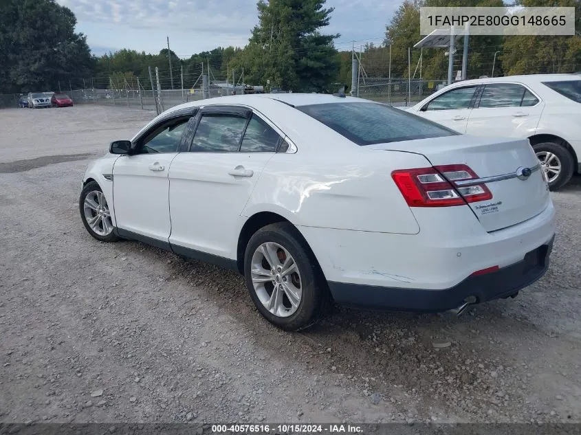 1FAHP2E80GG148665 2016 Ford Taurus Sel