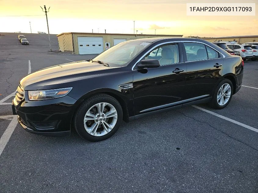 2016 Ford Taurus Se VIN: 1FAHP2D9XGG117093 Lot: 40610500