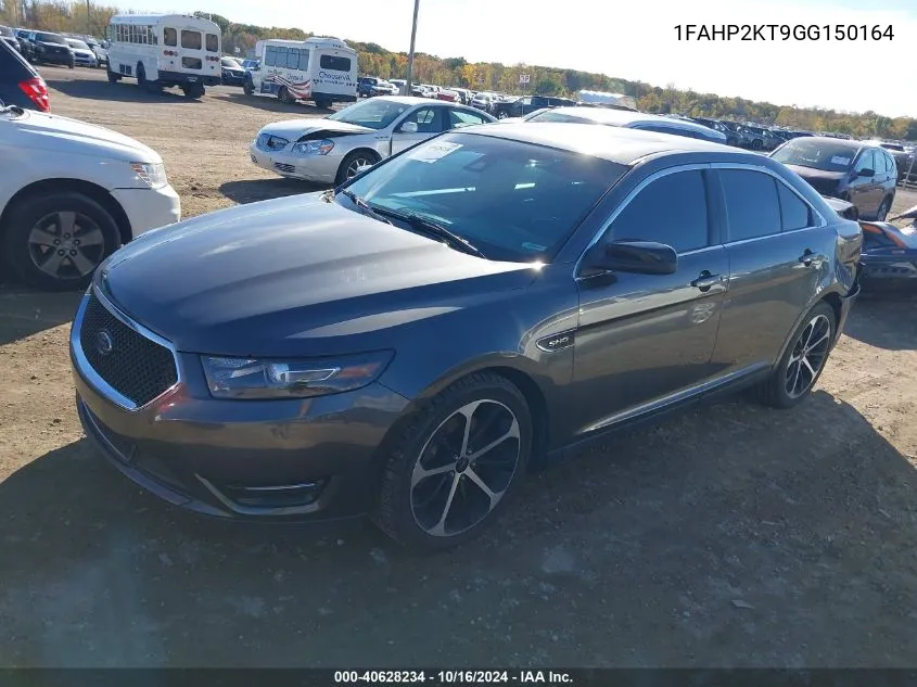 2016 Ford Taurus Sho VIN: 1FAHP2KT9GG150164 Lot: 40628234