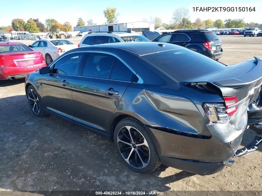 2016 Ford Taurus Sho VIN: 1FAHP2KT9GG150164 Lot: 40628234