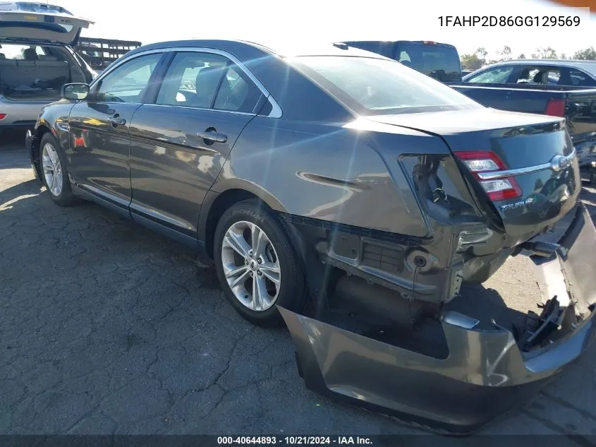 2016 Ford Taurus Se VIN: 1FAHP2D86GG129569 Lot: 40644893