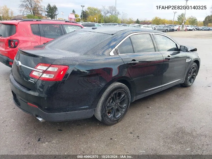 2016 Ford Taurus Sel VIN: 1FAHP2E82GG140325 Lot: 40662570