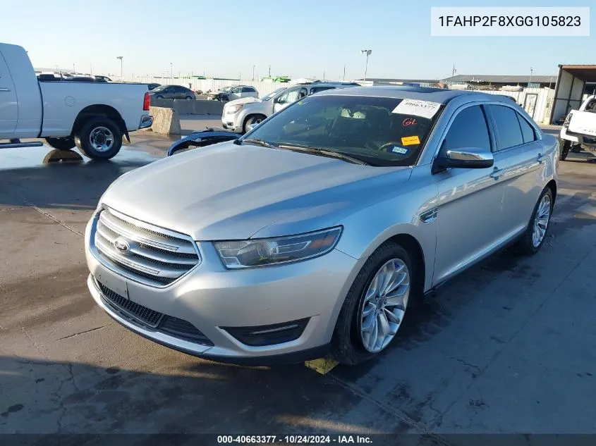 2016 Ford Taurus Limited VIN: 1FAHP2F8XGG105823 Lot: 40663377