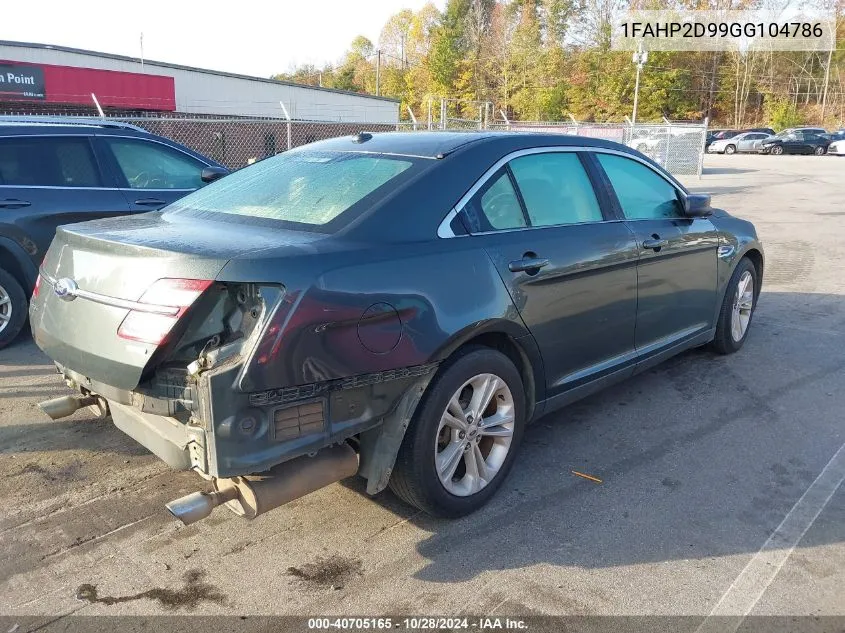 2016 Ford Taurus Se VIN: 1FAHP2D99GG104786 Lot: 40705165