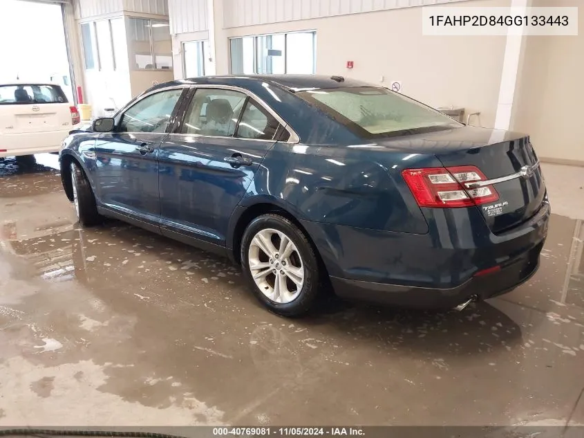 2016 Ford Taurus Se VIN: 1FAHP2D84GG133443 Lot: 40769081