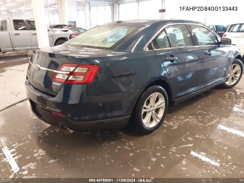 2016 Ford Taurus Se VIN: 1FAHP2D84GG133443 Lot: 40769081