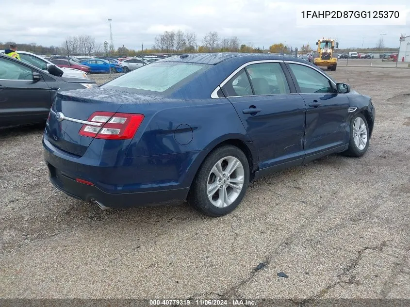 2016 Ford Taurus Se VIN: 1FAHP2D87GG125370 Lot: 40779319