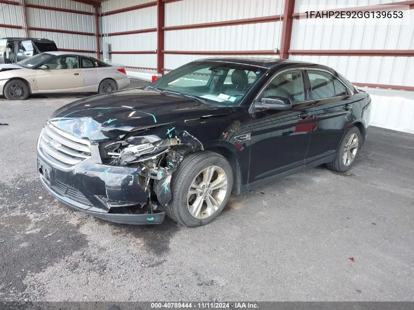 2016 Ford Taurus Sel VIN: 1FAHP2E92GG139653 Lot: 40789444