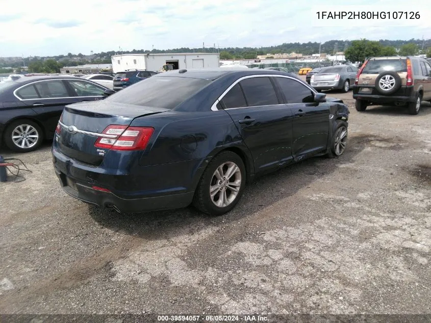 2017 Ford Taurus Sel VIN: 1FAHP2H80HG107126 Lot: 39594057