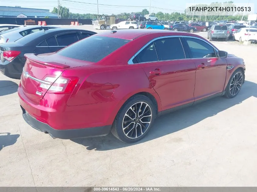 2017 Ford Taurus Sho VIN: 1FAHP2KT4HG110513 Lot: 39614543