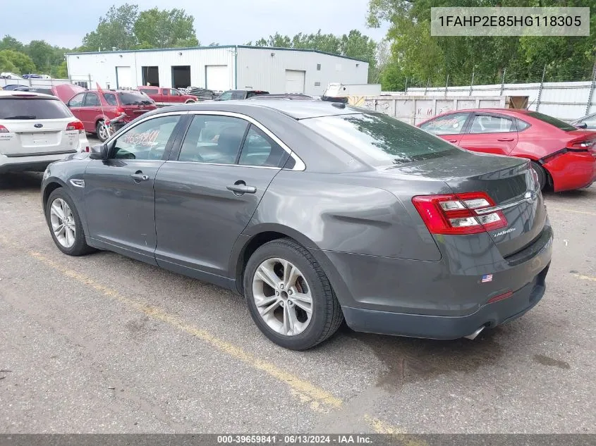 2017 Ford Taurus Sel VIN: 1FAHP2E85HG118305 Lot: 39659841