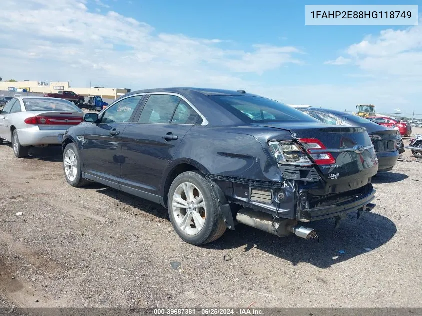 1FAHP2E88HG118749 2017 Ford Taurus Sel