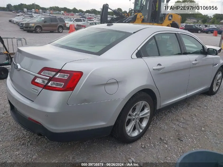 2017 Ford Taurus Sel VIN: 1FAHP2E97HG106956 Lot: 39735578