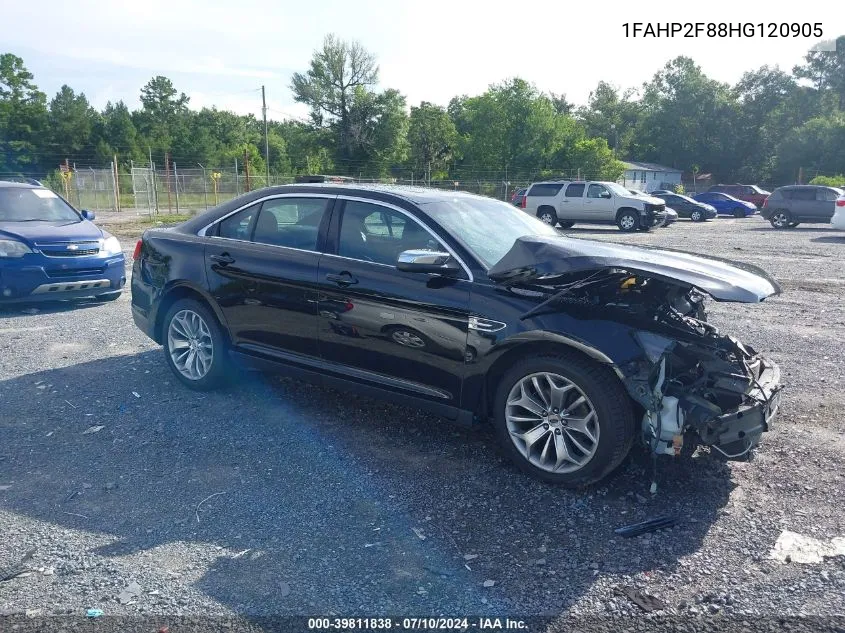 2017 Ford Taurus Limited VIN: 1FAHP2F88HG120905 Lot: 39811838