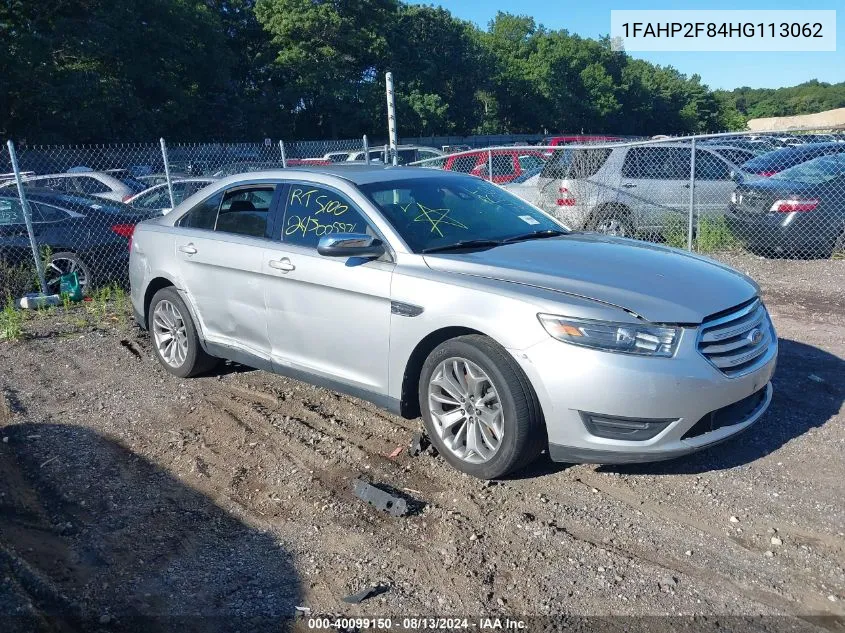 2017 Ford Taurus Limited VIN: 1FAHP2F84HG113062 Lot: 40099150