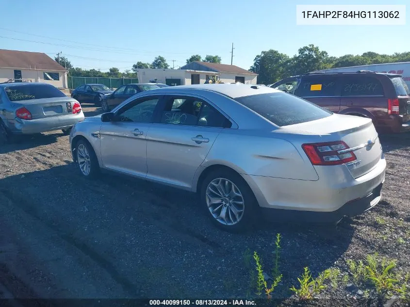 2017 Ford Taurus Limited VIN: 1FAHP2F84HG113062 Lot: 40099150