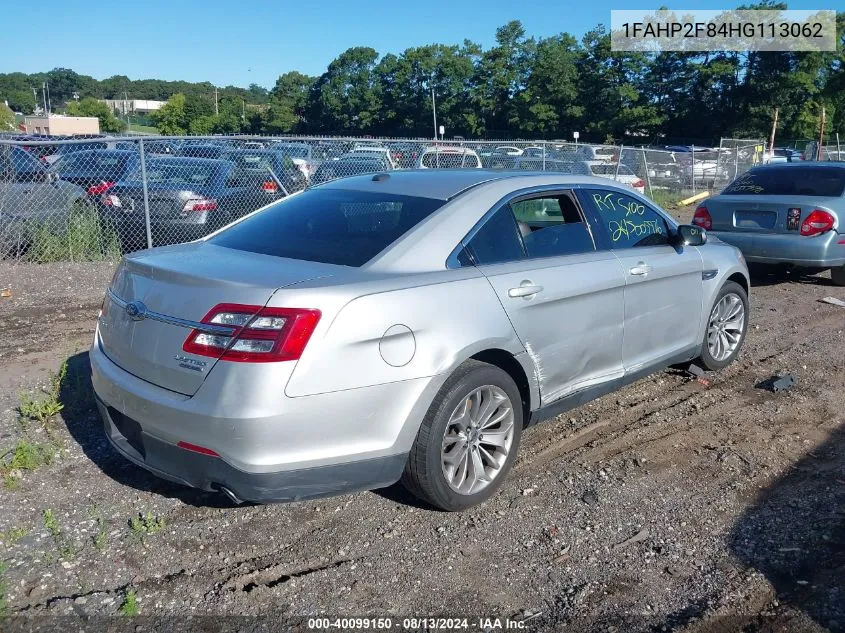 1FAHP2F84HG113062 2017 Ford Taurus Limited