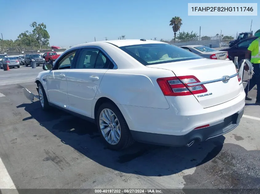 1FAHP2F82HG111746 2017 Ford Taurus Limited